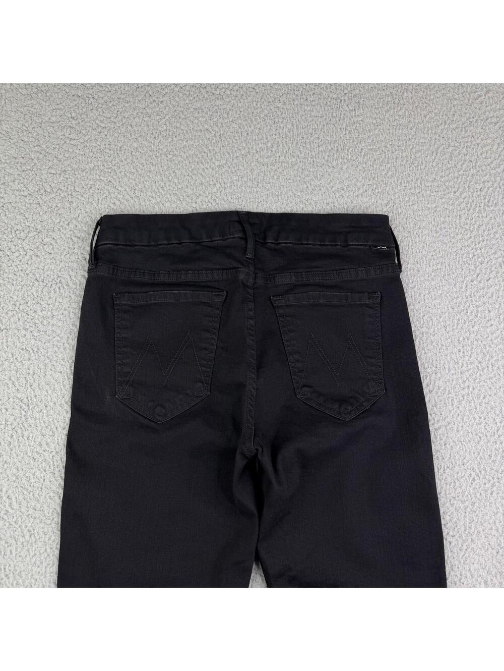 Mother The Looker Not Guilty Black Jeans Sz 28 x 27 Slim Ankle Stretch - Picture 12 of 15